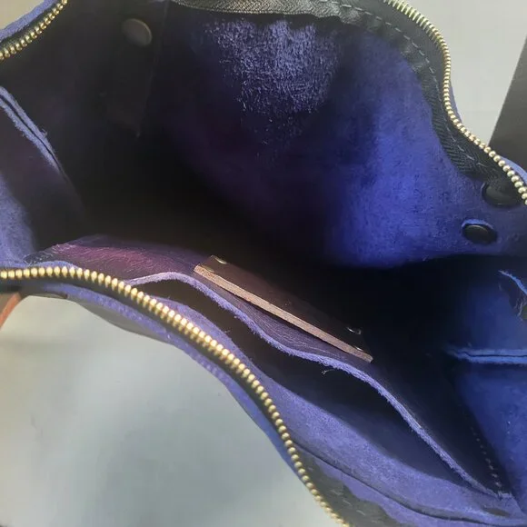 PLG small zip tote in COBALT - Picture 3 of 6